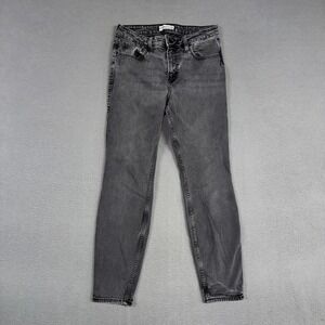 Abercrombie & Fitch Jeans Womens 4 Black Skinny High Rise Faded Stretch Denim